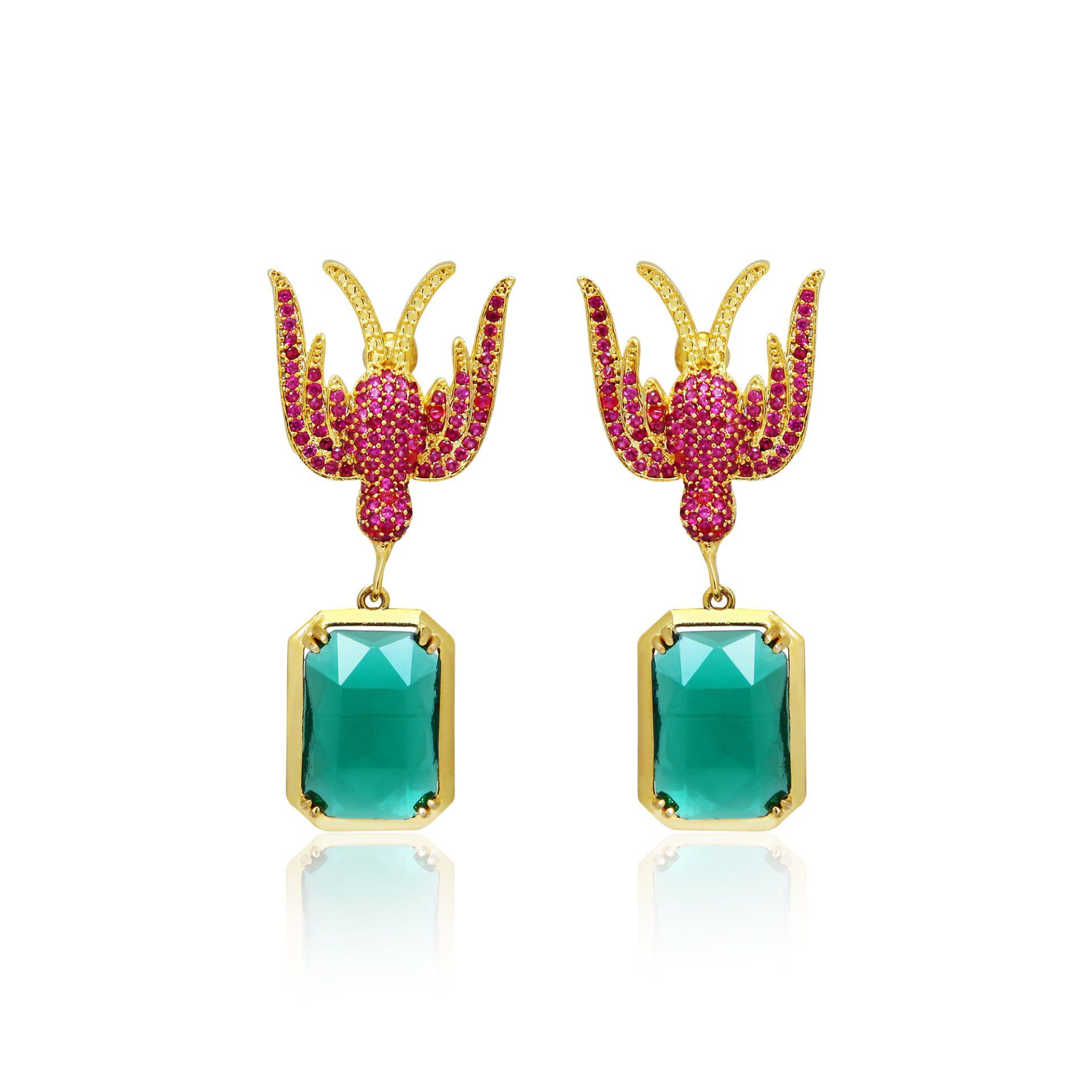 SWALLOW PINK GREEN DROP