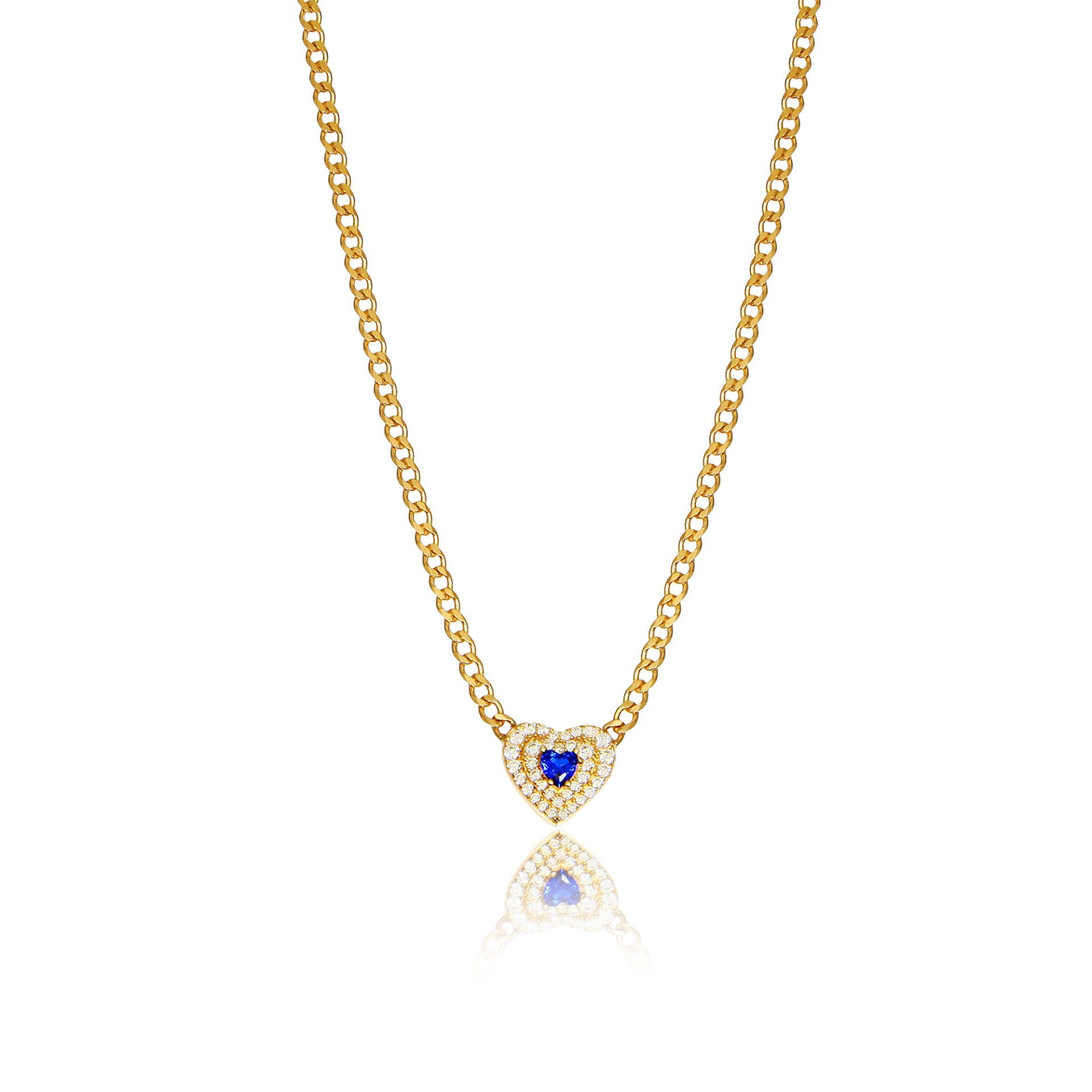 NAVY HEART CHAIN