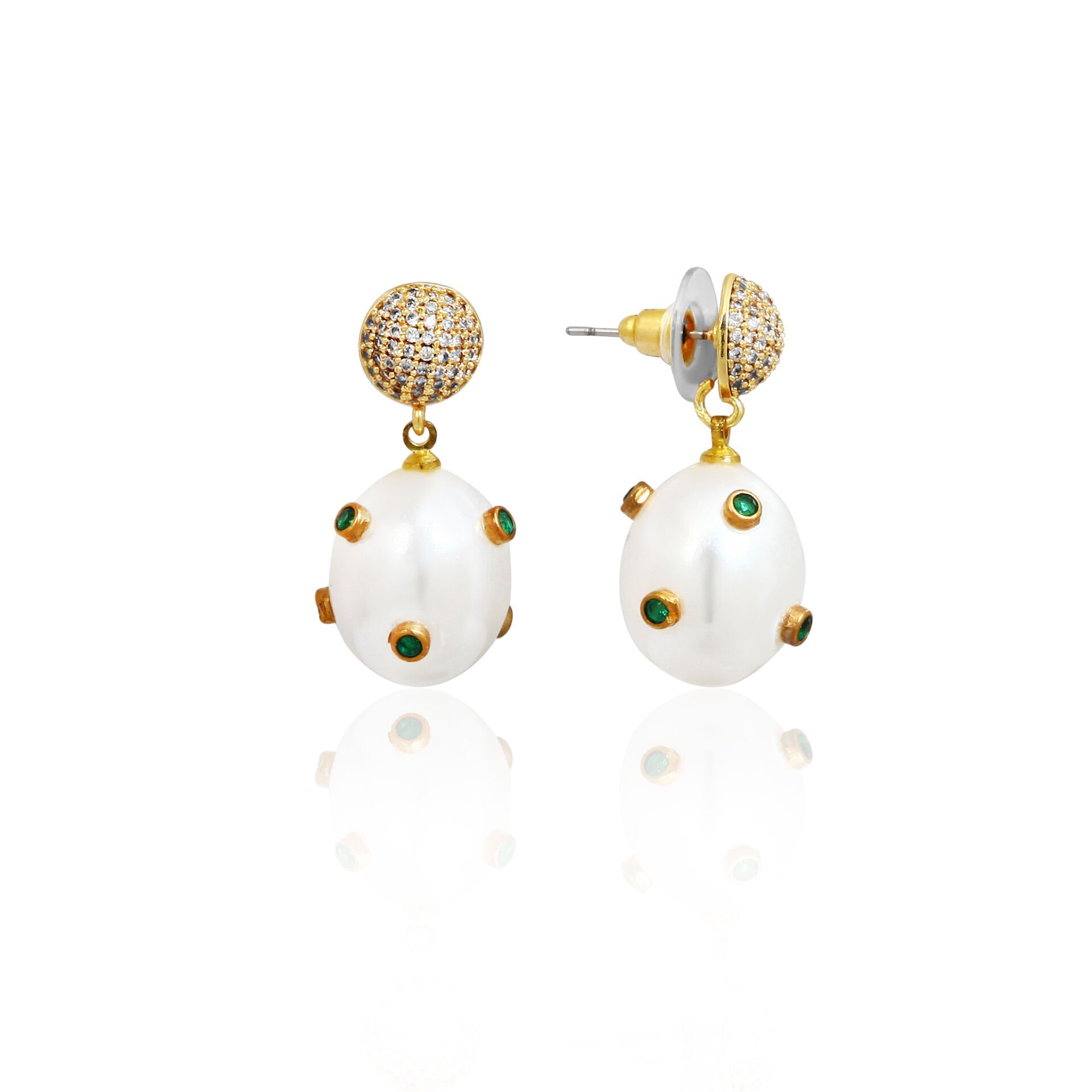 ZIRKONS WITH PEARL BALLS