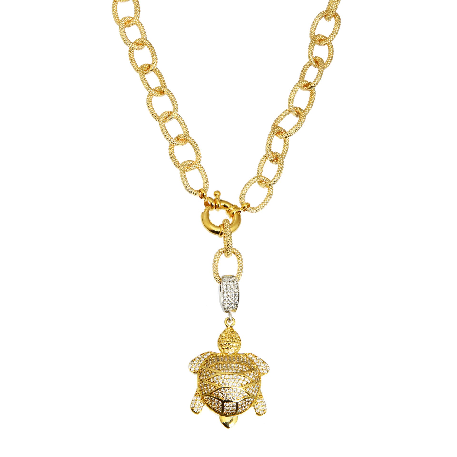 GOLD CHAIN TURTLE  NECKLACE