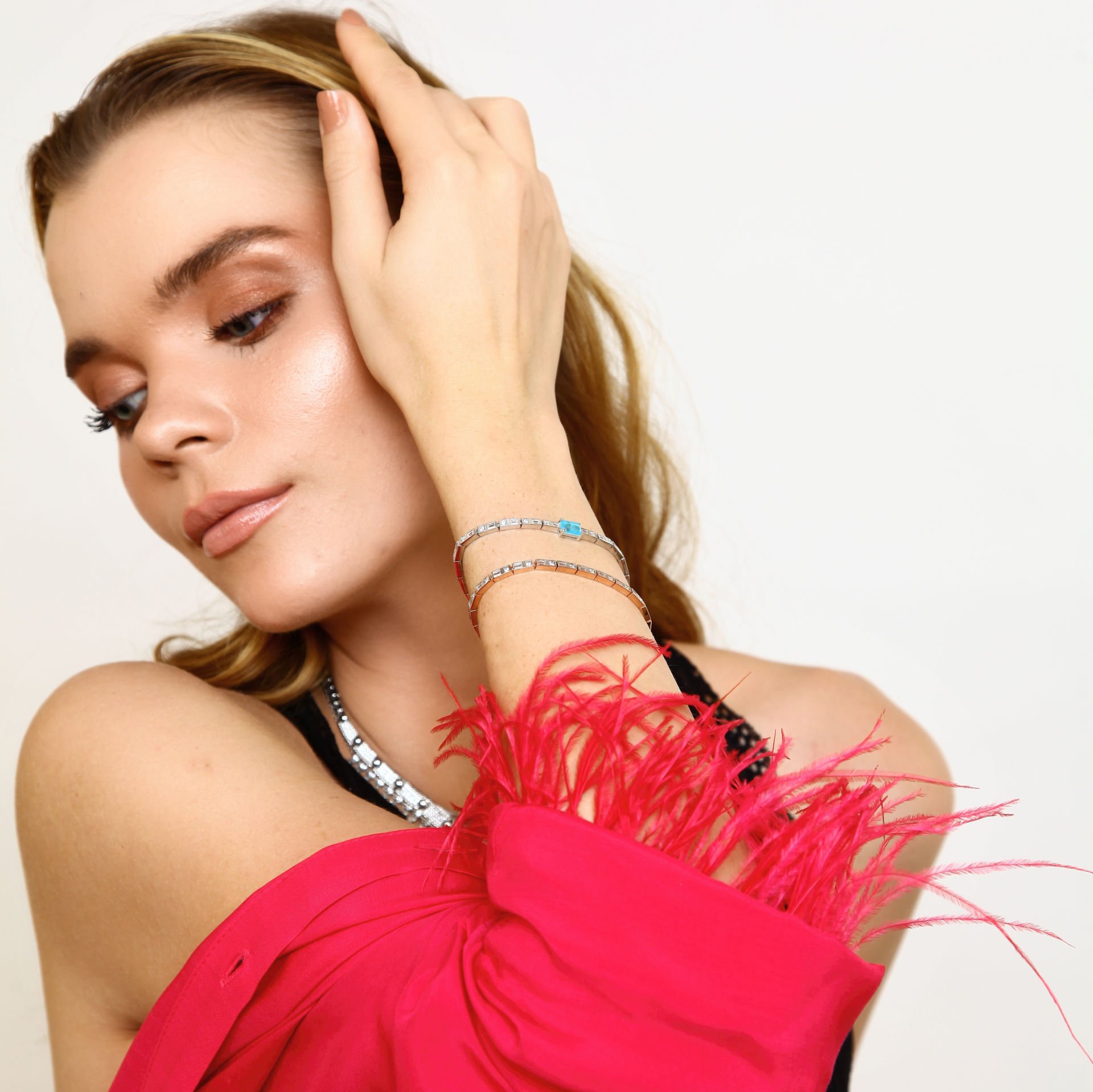 BLUE BAGUETTE (WHITE GOLD)