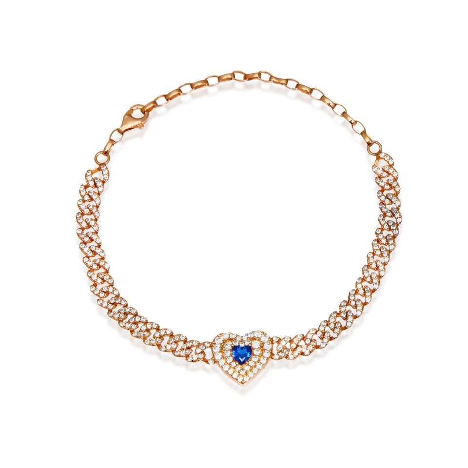 NAVY HEART CHAIN